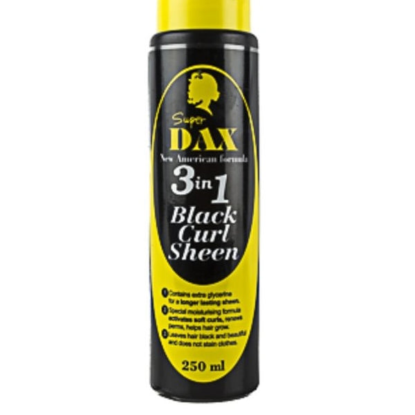 Dax Black Curl Sheen
